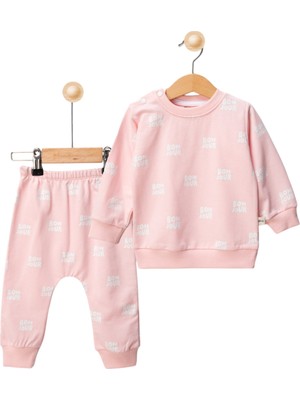 Bonjour Kız Çocuk Pijama Eşofman Takımı 9 Ay, 12 Ay, 18 Ay