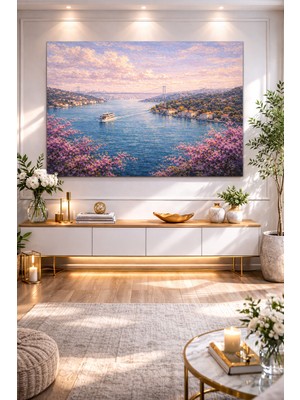 Artease Istanbul Boğazında Ilkbahar Manzarası Kanvas Tablo