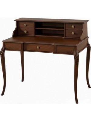 Masifart Brooke Ipek Oymalı 110 cm Raflı Çalışma Masası