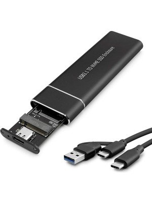 Skygo Ssd Kutu Type-C3.1 + Usb3.0 Nvme M2 Chıp Jms583 Siyah HDX1768