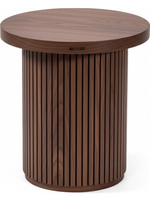 Masifart Marcella Kayın Çizgili Yan Sehpa