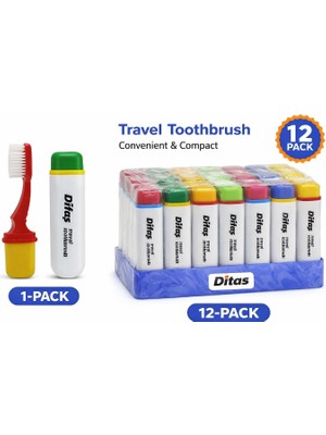 Akman Difas Seyahat Tipi Diş Fırçası ve Diş Macunu Seti | Kapaklı Taşınabilir