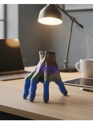 Hsc Bilişim 3D Tasarım Rengarenk El Biblo 27X22 cm Özgün ve Şık Aksesuar