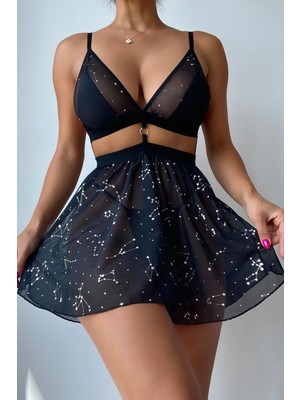 Byen Giyim Ne Izlemeli H Yıldız Desenli Fantazi Etekli Takım 3428