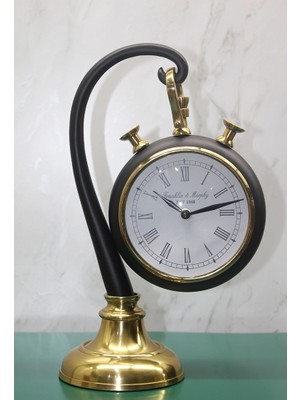 Eco Port Pirinç Masa Üstü Saat 16161A