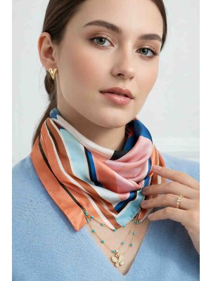 Mimoza Accessories Saten Etnik/modern Kadın Fular-Bandana