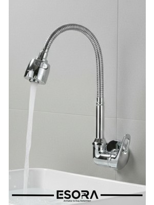 Esora Duvardan Tek Su Çıkışlı Yağmurlama Fonksiyonlu Banyo ve Mutfak Bataryası