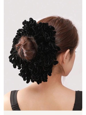 Caş Dekorasyon Siyah Renk Topuz Tokası Eşarp Topuzu