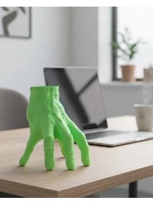 Hsc Bilişim 3D Yeşil El Tasarım Dekor 27X22 cm Büyük Boy Şık Obje