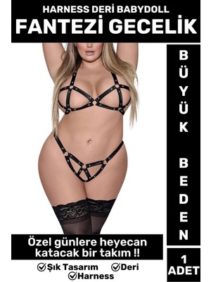 Byen Giyim Gecelerin Incisin Detaynü Yıldönümü Parti Cosplay Deri Harness Büyük Beden Fantezi Babydollbüyük B