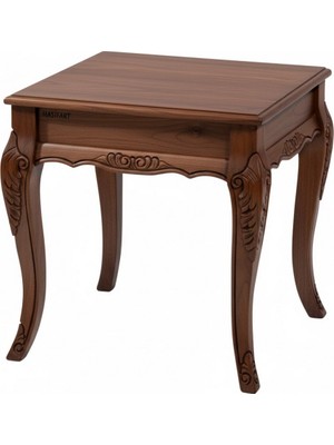 Masifart Varro Nil Rustik Oymalı Yan Sehpa