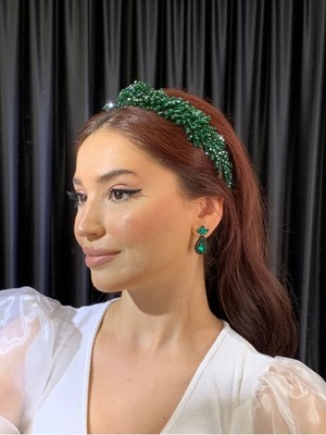 Byen Giyim Gecelerin Incisişil Kristal Boncuklu Saç Aksesuarı B