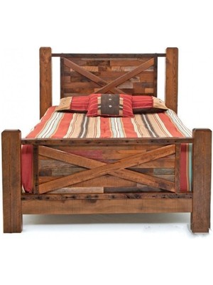 Masifart Nigra Tek Kişilik Ağaç Karyola Masif Ahşap