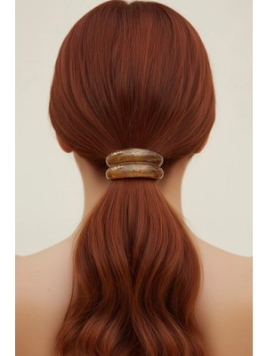 Caş Dekorasyon Kahverengi Mermer Görünümlü Lastik Toka