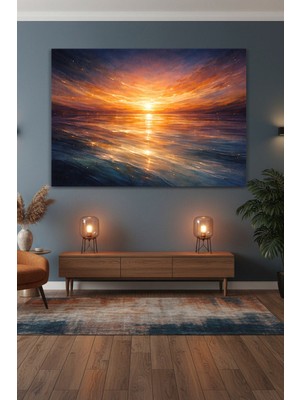 Artease Soyut Günbatımı Yansıması Kanvas Tablo