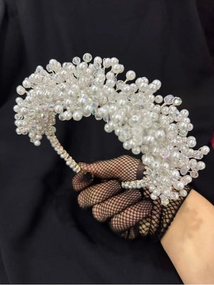 Byen Giyim Özel Tasarım Şık Elbise ve Kristal Taşlı El Yapımı Gelielbise