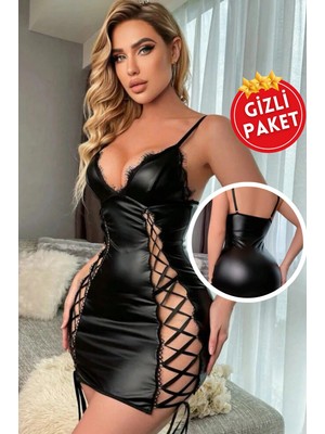 Byen Giyim Özel Tasarım Şık Elbisep Detaylı Ayarlanabilir Ip Askılı Seksi Pileli Mini Etekli Gece Elelbise