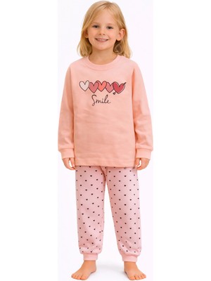 Elbebek Smile Kalp Temalı Yavruağzı Kız Çocuk Ikili Takım