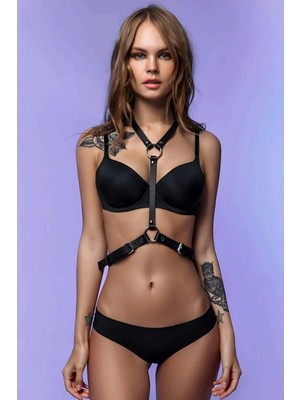 Byen Giyim Ne Izlemeli Deri Göğüs Harness - Deri Fantazi Giyim - Deri Dans Aksesuarları - BRF581