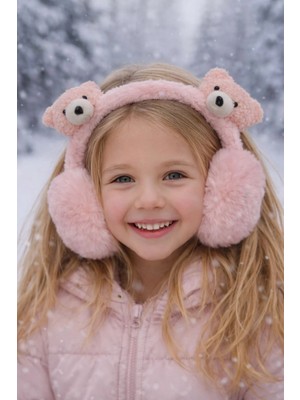 Jaida Moda Çocuk Katlanabilir Ayıcık Figürlü Peluş Kulaklık | Yıkanabilir