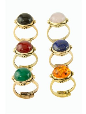 LTG Nova Yuvarlak Doğaltaşlı Otantik Yüzük