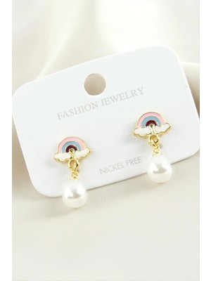 LTG Nova Gökkuşağı Mineli Inci Küpe