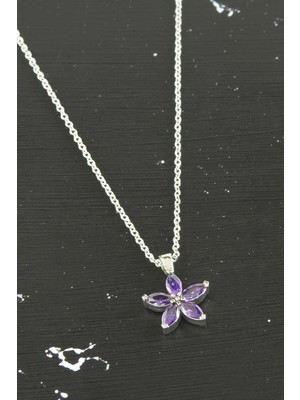 LTG Nova Papatya Zirkon Taşlı Kolye