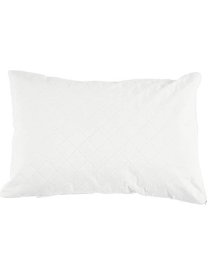 Eco Care Sıvı Geçirmez KAPITONELI%100 Polyester Yastık Alezi, Beyaz, 50X70 cm