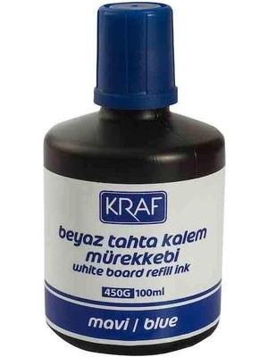 - Kraf Beyaz Tahta Kalem Mürekkebi - 100 ml - Mavi