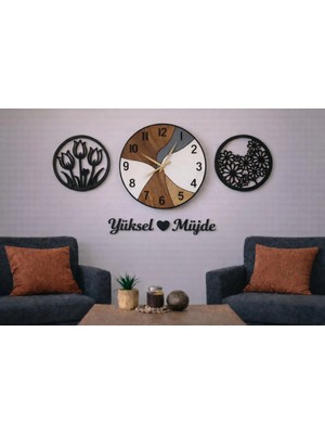 Duvar Saati Şık ve Modern Salon Için Tasarlanmış NO1010