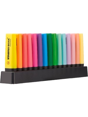 Boss Orıgınal - Fosforlu Kalem - 15'li Masa Seti - 9 Parlak Renk - 6 Pastel Renk