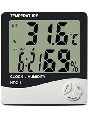 Odası Masaüstü Dijital Termometre Nem Ölçer Higrometre Saat