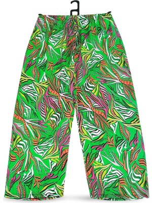 MELENERS Ithal Viskon Geniş Paça Şık Etnik Otantik Desenli Pantolon - Royaleks - Desen5