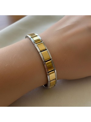 Bontexs Paslanmaz Çelik Italyan Charm Bileklik Iç ve Dış Yazılı