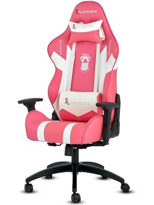 Cross Serisi Profesyonel Oyuncu Koltuğu, Ergonomik Tasarım, 180 Derece Ayarlanabilir Sırt Açısı, Kaliteli Sünger, 130KG Taşıma Kapasiteli Oyuncu Sandalyesi (Pembe)