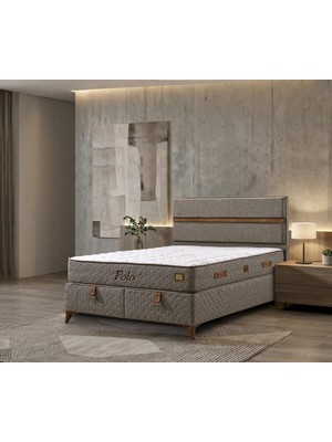 Mona Yatak Polo Kahverengi Çift Taraflı Ortopedik Multi Spring Yaylı Çift Kişilik Yatak - 25 cm