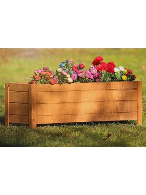 84X36 Dekoratif Ahşap Saksı