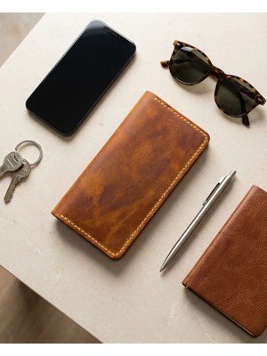 Deri Sepeti Terra Atelier No:1 Çıtçıtlı Hakiki Deri Cüzdan