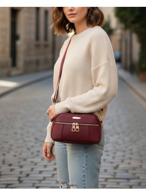 Sun Empire Elite Üç Bölmeli Kadın Çapraz Askılı El ve Omuz Çantası