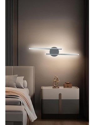 Aplik Modern Tasarım Gün Işığı Ledli Banyo - Mutfak - Salon LED Duvar Aplik (Gri)