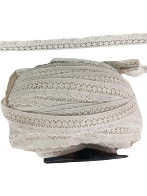 Urfakent Kopanaki Dantel En 4 cm Şeritli Krem 5 Metre