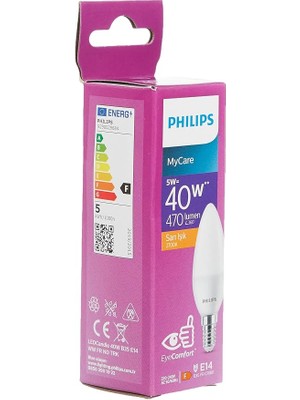 Ledcandle 40W B35 E14 Sarı Işık