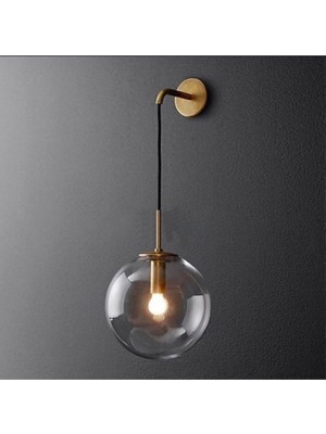 Avize Baston Modern Tasarım Salon - Hol - Eskitme Renk Füme Cam Duvar Aplik