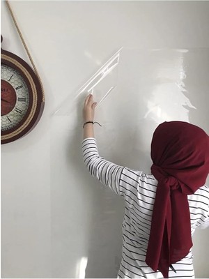 Kağıt 2 Tane Şeffaf Tahta Akıllı Kağıt Tahta 60X100 Yazı Tahtası ve Kalem