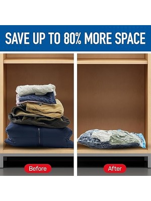 Home Vakumlu Hurç,vakum Poşeti,hurç,vakumlu Organizer,yastık,yorgan,kazak Için Vakumlanabilir Hurç,yerden Tasarruf Için Vakumlu Poşet (2, 80X100)