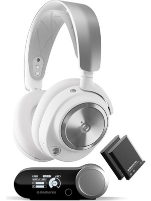 Arctis Nova Pro Kablosuz Çoklu Sistem Oyun Kulaklığı - Neodim Manyetik Sürücüler - Aktif Gürültü Önleme - Infinity Güç Sistemi - Gen 2 Mikrofon - Pc, Ps5, Ps4, Anahtar, Mobil - Beyaz