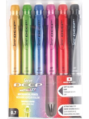 Deep M.kursun Kalem Pre Metalik 6 Lı Pet