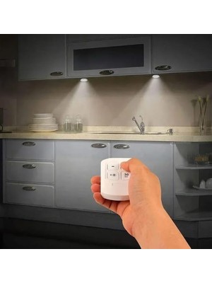 H1COB Uzaktan Kumandalı Tekli Spot Lamba Pilli Dolap Altı Spot