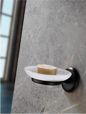 Hazneli Katı Sabunluk Siyah S-105