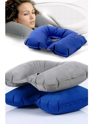 Home Şişme Seyahat Yastığı,şişirilebilir Araba,uçak ve Yolculuklar Için Yastık,şişme Boyun Desteği (1)